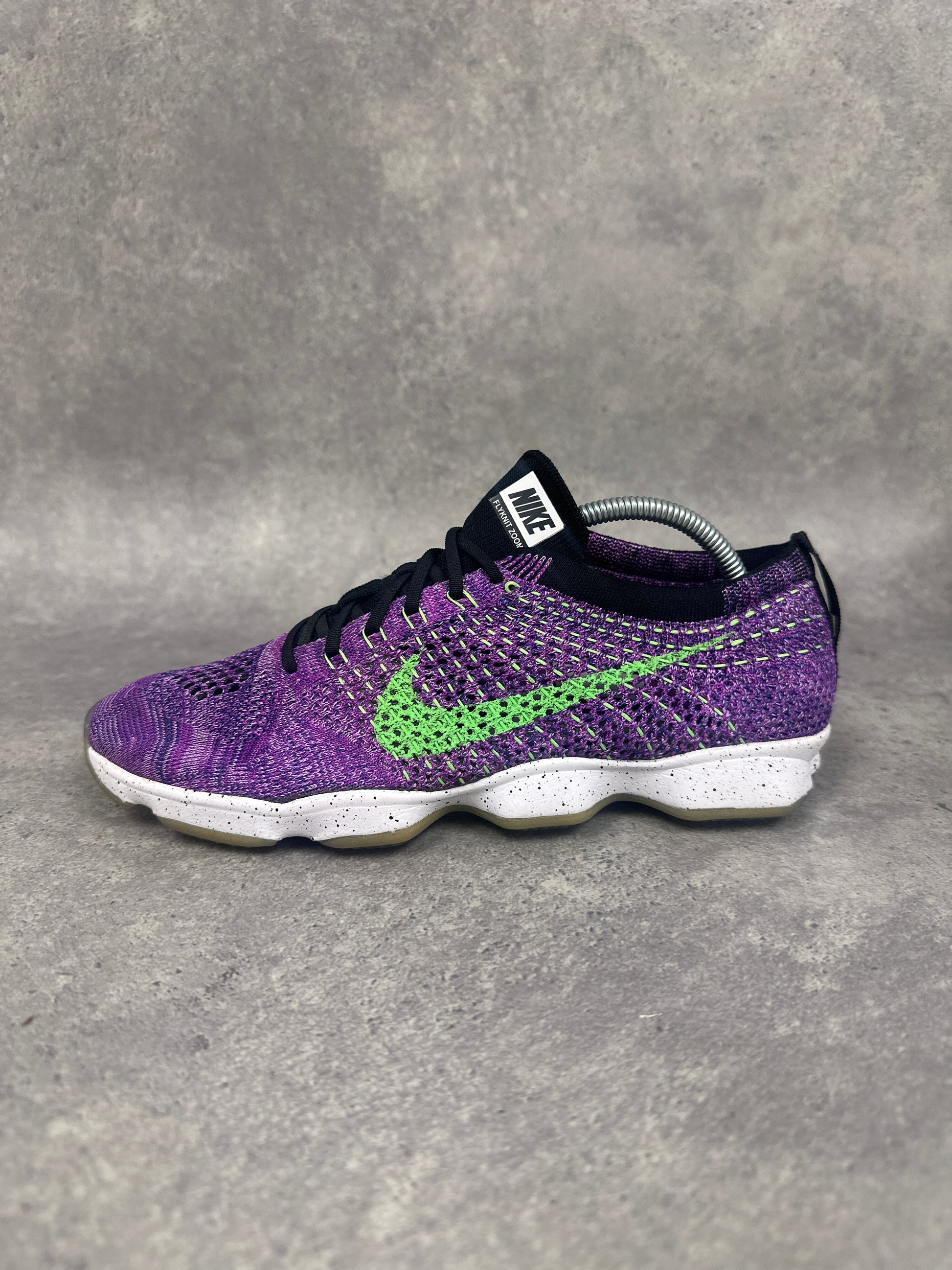 Nike Flyknit Zoom Running Shoes Purple Green Womens UK6