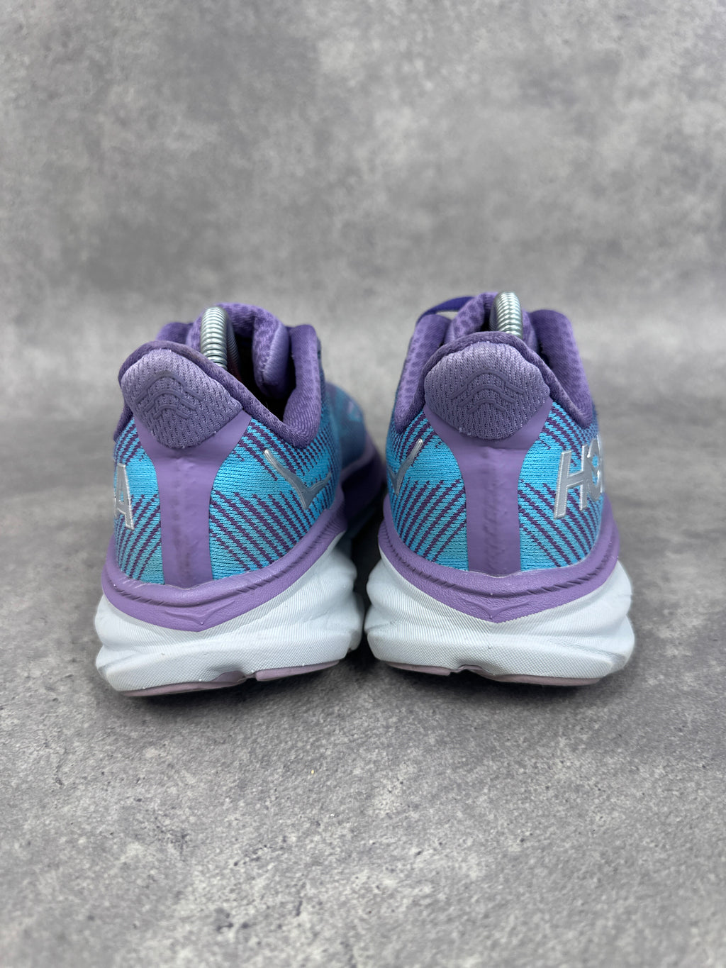 Hoka Clifton 9 Running Shoes Purple Blue Womens UK4.5