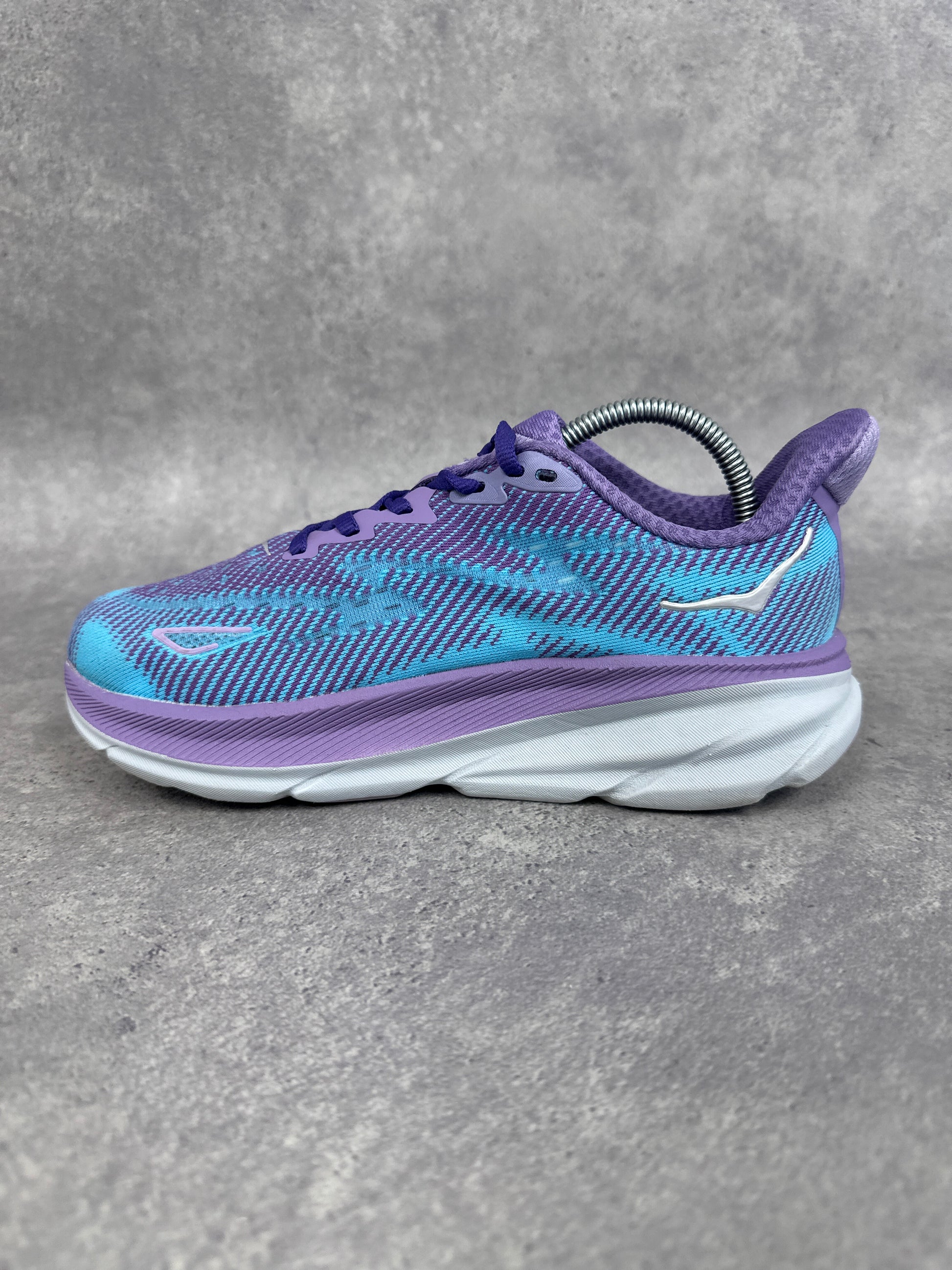 Hoka Clifton 9 Running Shoes Purple Blue Womens UK4.5