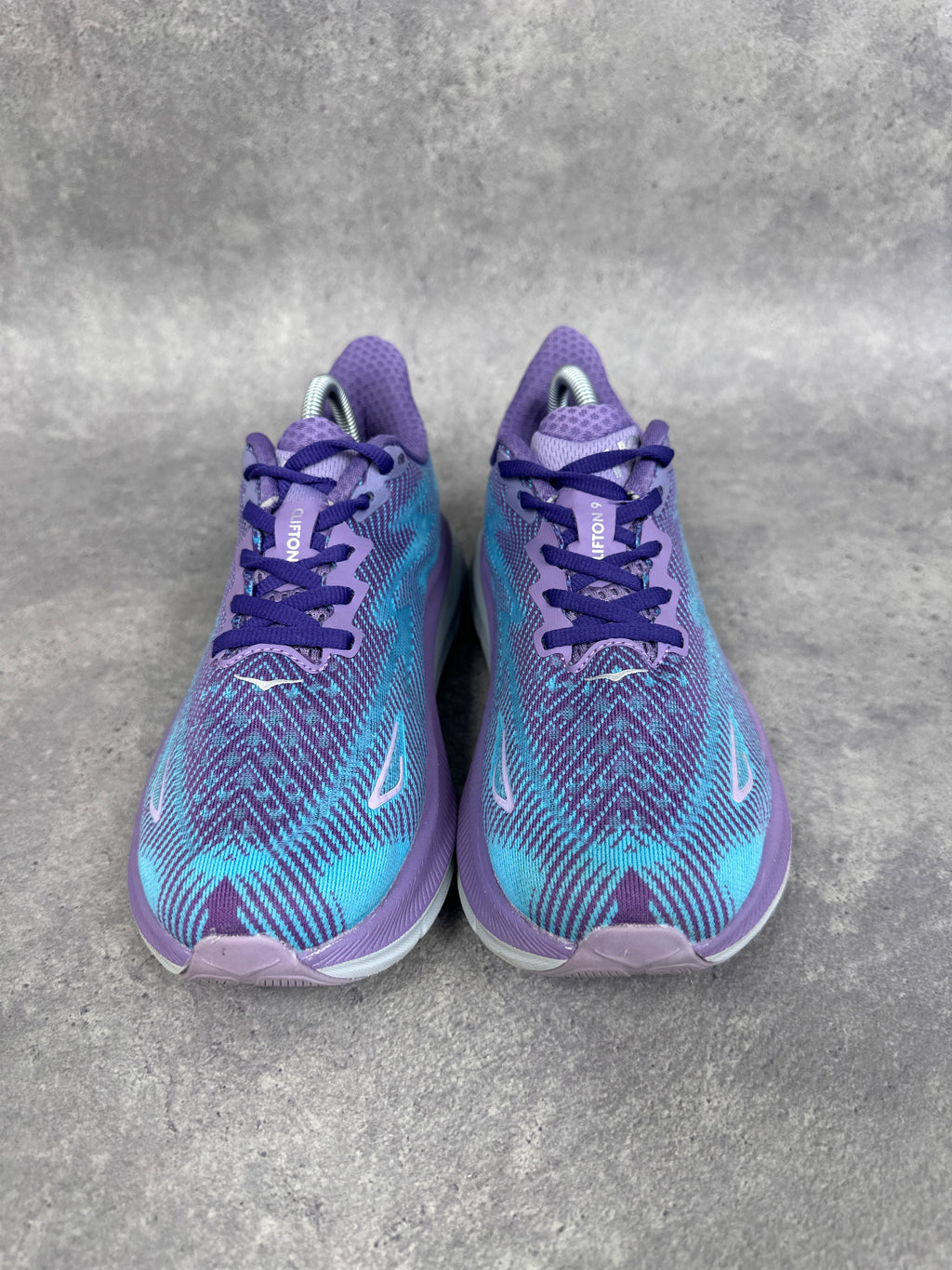 Hoka Clifton 9 Running Shoes Purple Blue Womens UK4.5