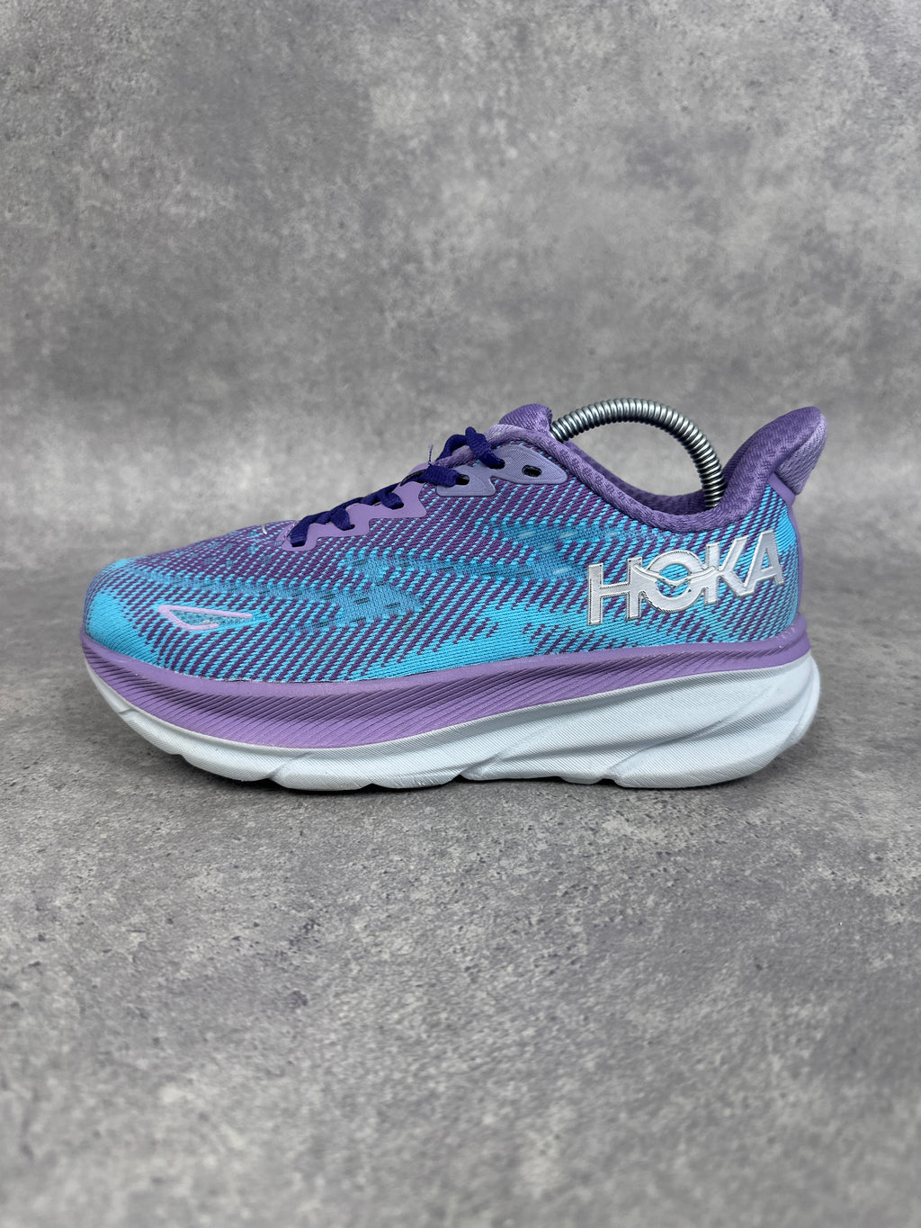 Hoka Clifton 9 Running Shoes Purple Blue Womens UK4.5